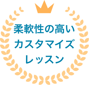 充実のカスタマイズレッスン